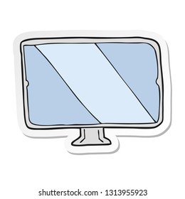 sticker of a cartoon screen