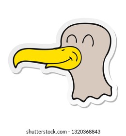 sticker of a cartoon seagull