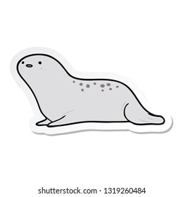 pegatina de un sello de dibujos animados