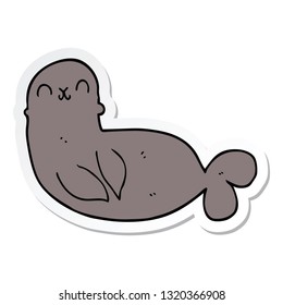 sticker of a cartoon seal