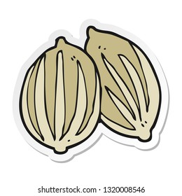 pegatina de una caricatura de semillas