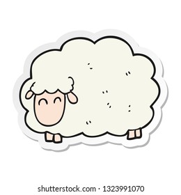 sticker of a cartoon sheep