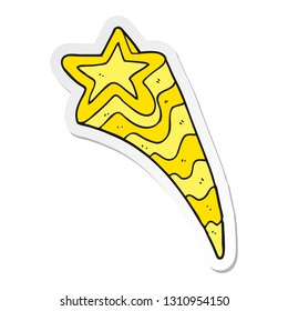 sticker of a cartoon shooting star