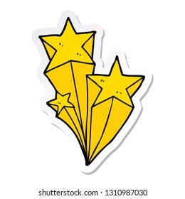 sticker of a cartoon shooting stars