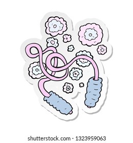 sticker of a cartoon skipping rope