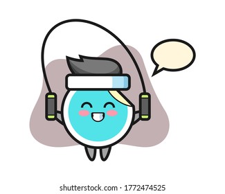 Sticker cartoon with skipping rope 