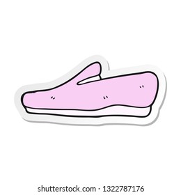 pegatina de una pantufla de dibujos animados