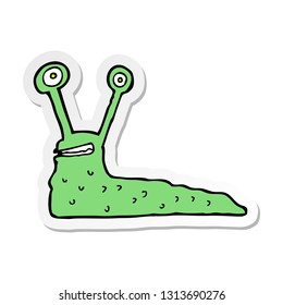 pegatina de un slug de dibujos animados