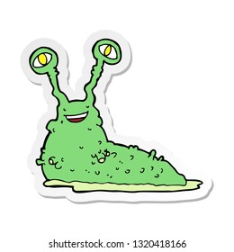 pegatina de un slug de dibujos animados