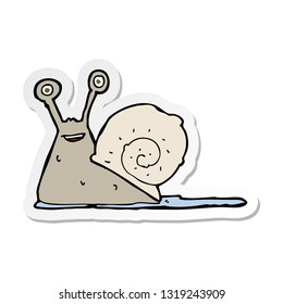 Aufkleber einer Cartoon-Schnecke
