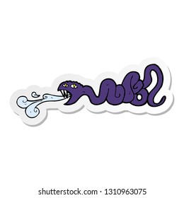 sticker of a cartoon snake