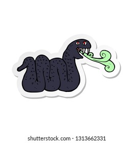 sticker of a cartoon snake
