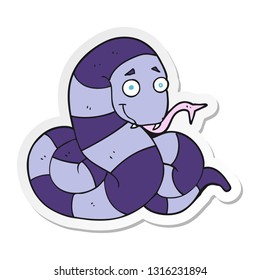 sticker of a cartoon snake