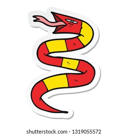 sticker of a cartoon snake