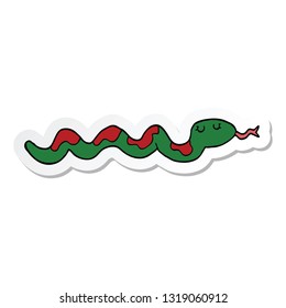 sticker of a cartoon snake