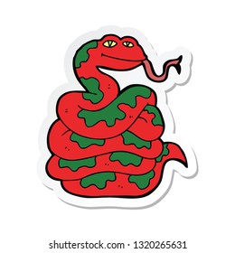 sticker of a cartoon snake