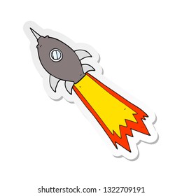 sticker of a cartoon spaceship
