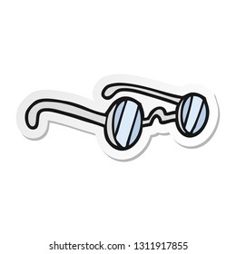 sticker of a cartoon spectacles
