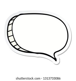 sticker of a cartoon speech bubble