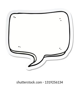 sticker of a cartoon speech bubble