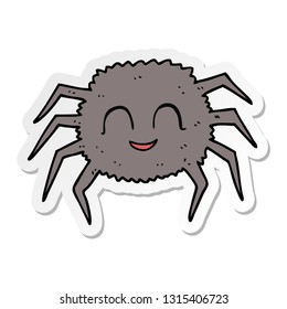 sticker of a cartoon spider