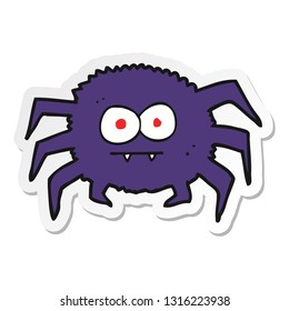 sticker of a cartoon spider