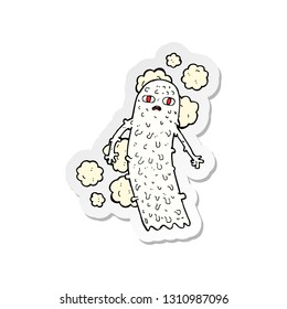 sticker of a cartoon spooky ghost