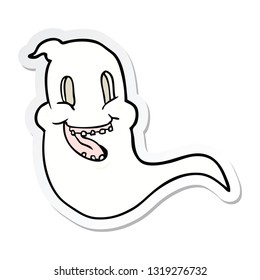 pegatina de un fantasma espeluznante