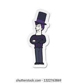 pegatina de un vampiro espeluznante de caricatura