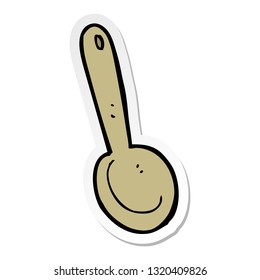 sticker of a cartoon spoon