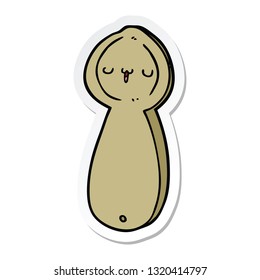 pegatina de una cuchara de dibujos animados