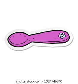 sticker of a cartoon spoon