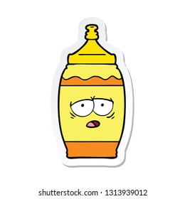 sticker of a cartoon sports drink