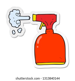 sticker of a cartoon spray bottle