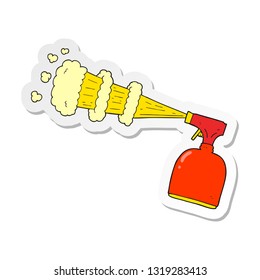 sticker of a cartoon spray bottle