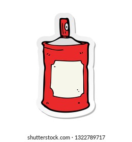sticker of a cartoon spray can