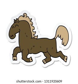 Sticker Cartoon Stallion Stock Vector (Royalty Free) 1311920609