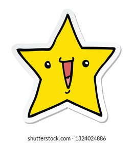 pegatina de una estrella de dibujos animados