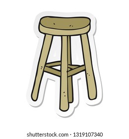 sticker of a cartoon stool