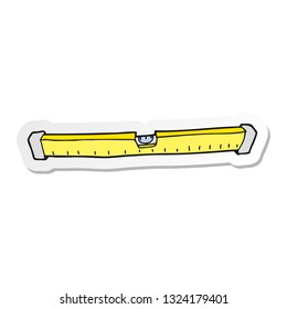 sticker of a cartoon straight level