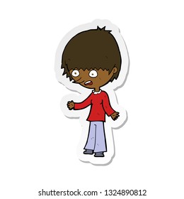 sticker of a cartoon stressed out woman