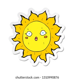 sticker of a cartoon sun