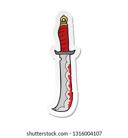 pegatina de una espada de caricatura