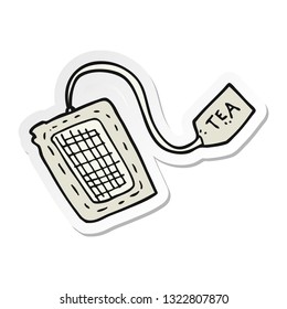sticker of a cartoon tea bag