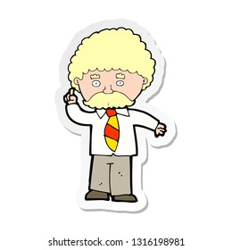 sticker of a cartoon teacher