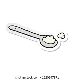 sticker of a cartoon teaspoon of salt