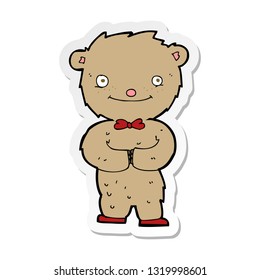 pegatina de un oso de peluche