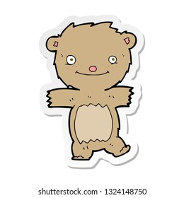 pegatina de un oso de peluche