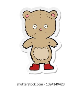 pegatina de un oso de peluche