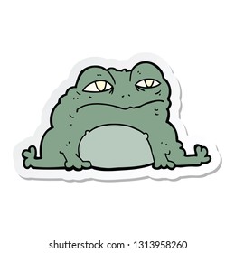 sticker of a cartoon toad